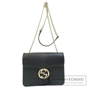 Gucci Chain Shoulder Bag Interlocking GG Leather